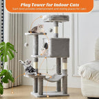 DUMOS Small 44 Inch Cat Tree Tower, Cat Climbing Tower - Image 5