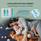 OhGeni 100% Waterproof Mattress Protector, Twin-Navy Blue Size Mattress Pad - Image 3