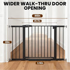 29.7-46" Extra Wide Baby Gate for Stairs, Pressure Mounted Dog Gate Indoor for - Image 3