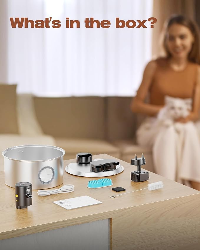 Cat Water Fountain Wireless Cordless: Cat Fountain Battery Operated - Image 9