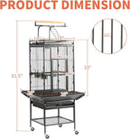 VINGLI Bird Cage with Rolling Stand - Image 5