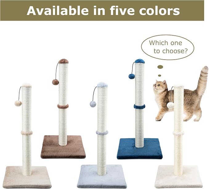 Dimaka 34" Height Tall Cat Scratching Post, Claw Scratcher - Image 5