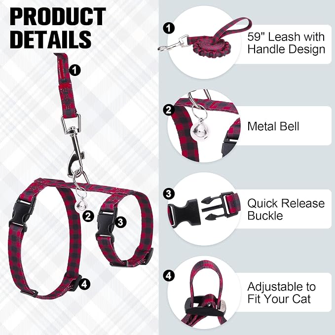 BEAUTYZOO Cat Harness and Leash Set Escape Proof - Image 3