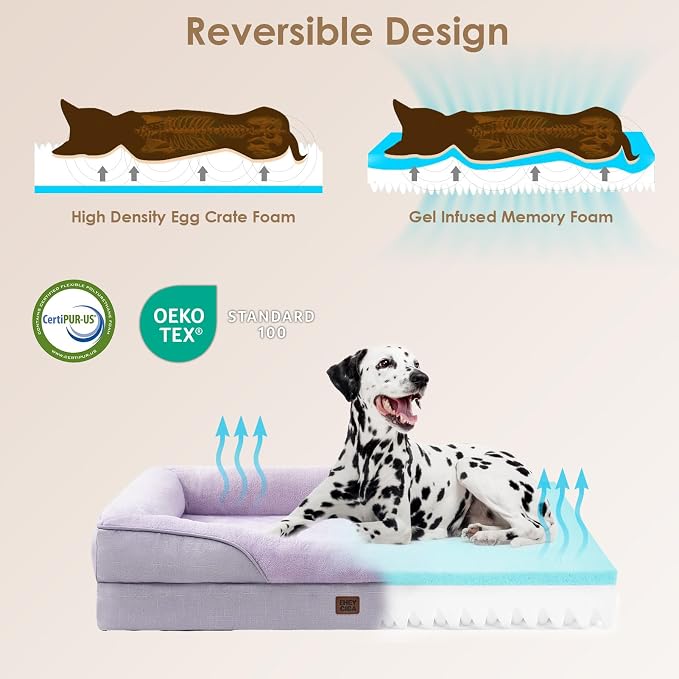 EHEYCIGA Orthopedic XL Dog Bed for Large Sized Dog, Waterproof Liner & Washable - Image 2