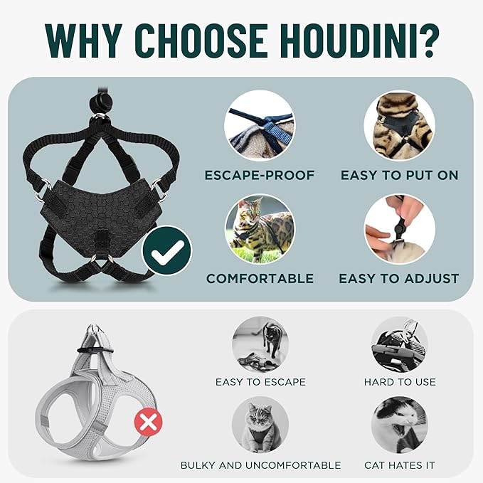 Houdini™ Escape Proof Kitten Harness and Leash Set by OutdoorBengal – Turquoise - Image 3