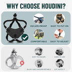 Houdini™ Escape Proof Cat Harness and Leash Set by OutdoorBengal – Black - Image 3