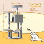 Sweetcrispy 44 inch Cat Tree Tower, Small Cat Climbing Tower - Image 3