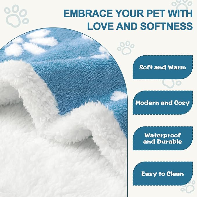 Waterproof Blanket for Dog Puppy Cat, Cute 3D Textured Flower Dog Blanket for - Image 3