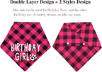 Birthday Plaid Dog Bandana - Image 3