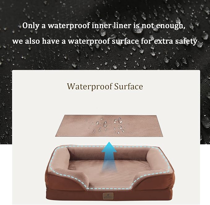Bedfolks Orthopedic Dog Bed XL, Waterproof Dog Sofa Bed - Image 3