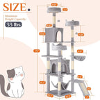 Sweetcrispy Cat Tree 75 Inch, Large Multi-Level Tall Cat Tree Tower - Image 6