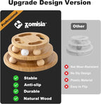 Cat Ball Track Toy with Puzzle Top, Wooden Cat Toys - Image 5
