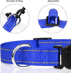 TagME Reflective Nylon Dog Collars, Adjustable Classic Pet Collar - Image 3