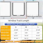 Full Size Window Pet Door for Cats & Small Dogs 31"-36" Various Sliding Windows - Image 2