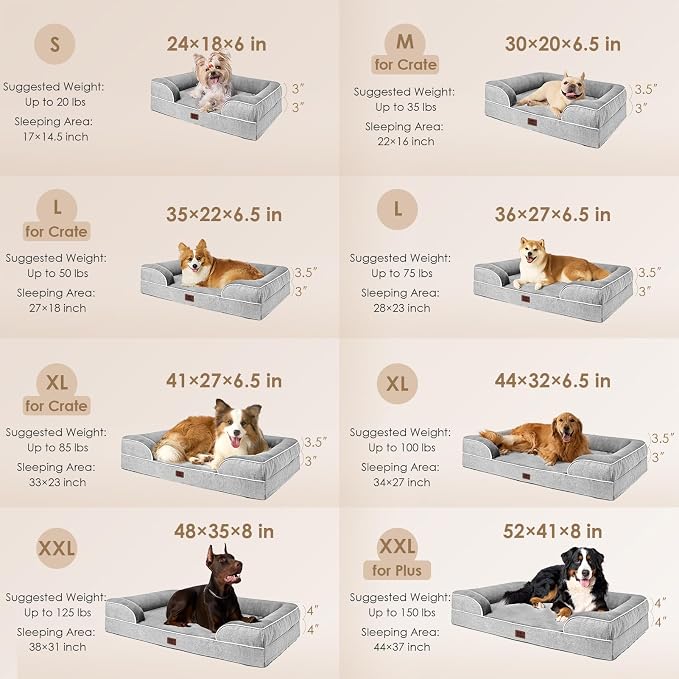 EHEYCIGA Orthopedic Dog Beds for Large Dogs, Waterproof Memory Foam Large Pet - Image 2