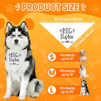 2 Pack Big Sister Big Brother Dog Bandanas, Adjustable Pet Bandana - Image 3