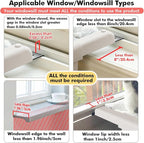 Window Sill Mount Cat Perch for Indoor Cats, One-Step Sliding Clamping Slot - Image 6