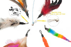 Fashion's Talk Feather Wire Wands Kitten Toys Worm Teaser Wand Cat Toy - Image 3