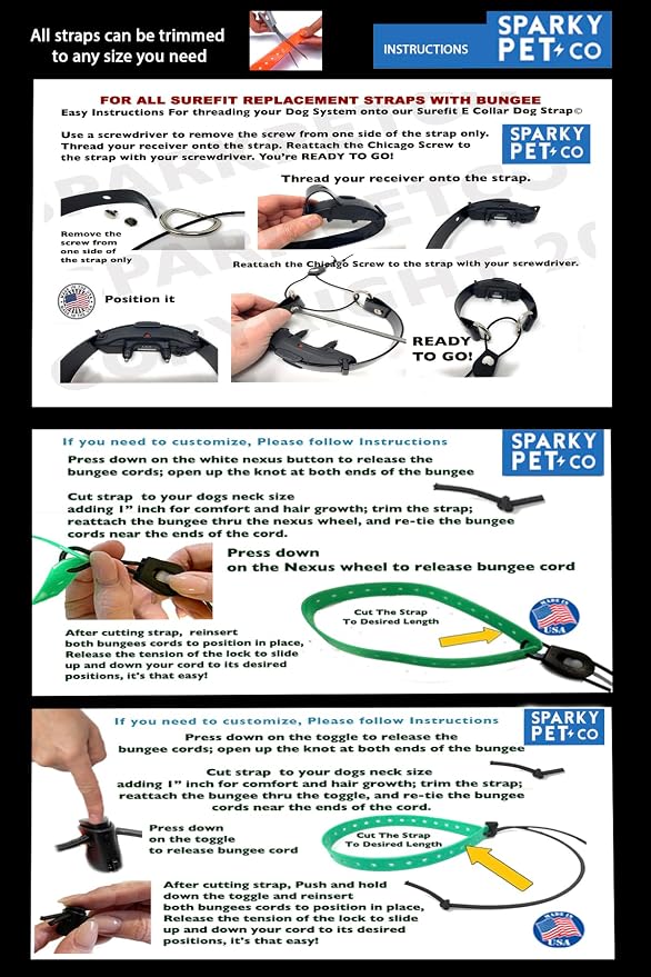 Sparky Pet Co - Surefit ECollar Replacement Strap Bungee Dog Collar Waterproof - Image 3