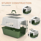 MoNiBloom 22-Inch Dog Crate Plastic 2-Door Top Loading Cat Carrier, Hard-Sided - Image 8