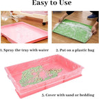 BNOSDM 100 PCS Disposable Rabbit Cage Liner Plastic Guinea Pig Cage Bedding - Image 8