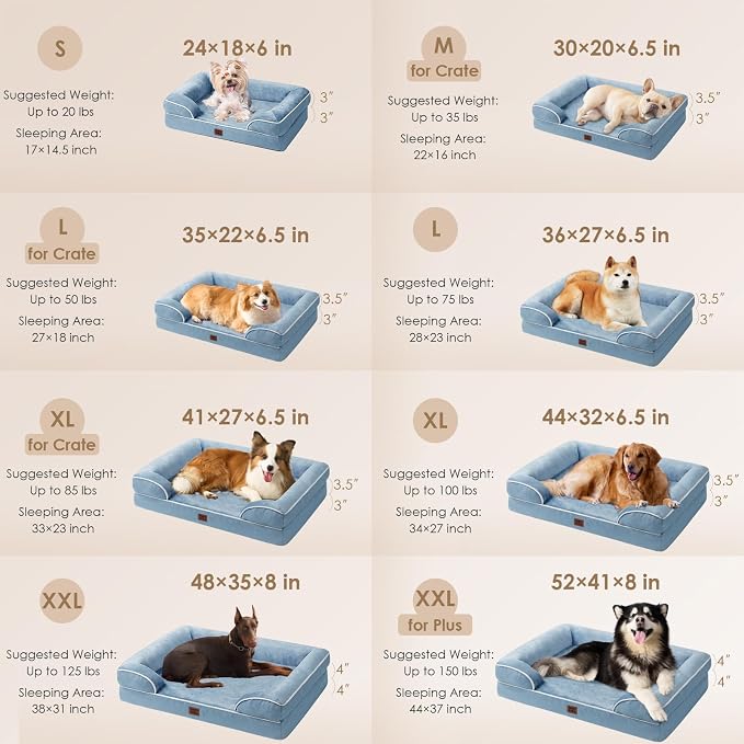 EHEYCIGA Orthopedic Dog Beds for Large Dogs, Waterproof Memory Foam Large Pet - Image 2