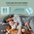 OhGeni 100% Waterproof Mattress Protector, King-Gray Size Mattress Pad - Image 4