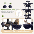 Globlazer Big Cat Tower for Indoor Cats, 80inch Cat Tower for Multiple Adult - Image 5