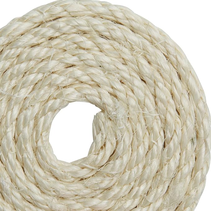 Natural Sisal Rope 8mm 98-Feet for Cat Scratching Post Tree Tower Replacement - Image 7