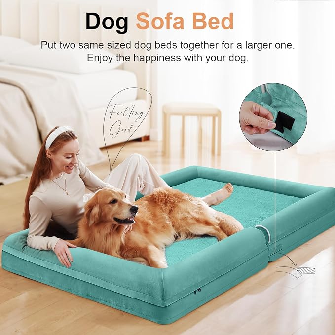 Large Dog Bed Orthopedic Washable: Jumbo Dog Bed Bolster Extra Large Dogs Egg - Image 3