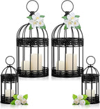 Sliner 4 Pcs Birdcage Candle Holder Valentine Decorative Bird Cages by Sliner