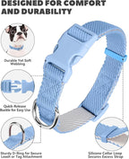 Dynmeow Soft and Breathable Cotton Dog Collar, Durable Adjustable Boy Pet Collar - Image 2