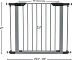 MidWest Homes for Pets 29-Inch High Walk-thru Pressure Mounted Gray Steel Dog - Image 8