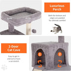 Cat Tree Tower, 36.4" Small Cat Tower - Image 3