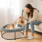 Sunhoo Elevated Cat Bed for Indoor Cats Raised Kitten Hammock Large High Puppy - Image 7