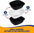 Arm & Hammer Large Sifting Litter Box Scoop Free Cat Litter Tray - Image 3