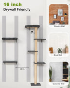 FUKUMARU Cat Wall Shelves, Stable Wall Mounted Cats Furniture Set, Kitten - Image 7