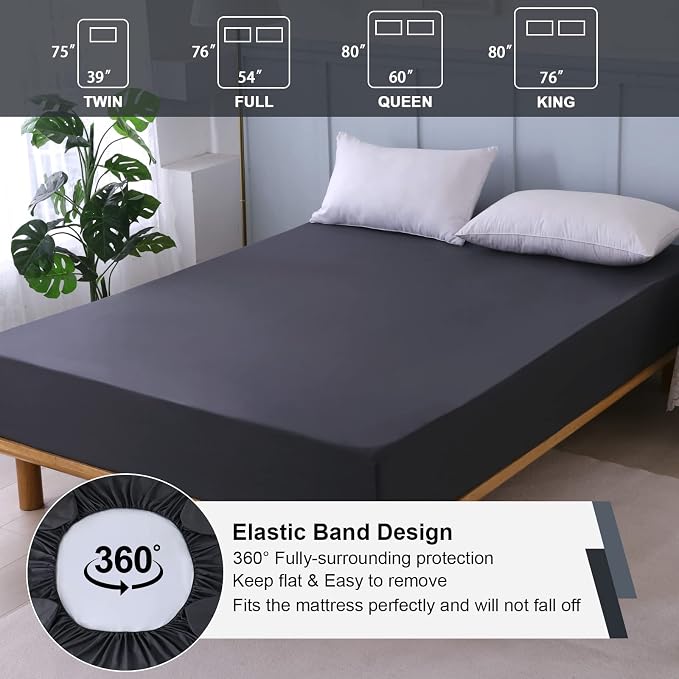 Waterproof Mattress Protector Queen, Fitted Sheet Style Breathable Mattress - Image 5