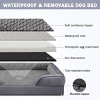 INVENHO Orthopedic Dog Beds Large Sized, XL Washable Dog Sofa - Image 4