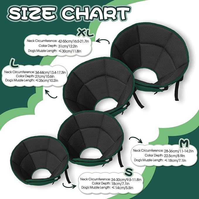 Dog Cone Collar Soft Cone for Medium Dogs After Surgery Adjustable Elizabethan - Image 2