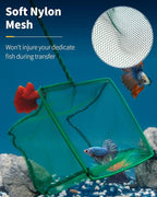 Pawfly Aquarium Fish Net with Braided Metal Handle Square Net with Soft Fine - Image 3