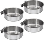 4 Pcs Medium Bird Feeding Dish Cups, Parrot Food Bowl Cage by DVHEY