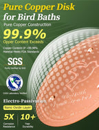 Mellbree Bird Bath Copper Disk, 0.6mm Reinforced 99.99% Pure Copper Cleaning - Image 4