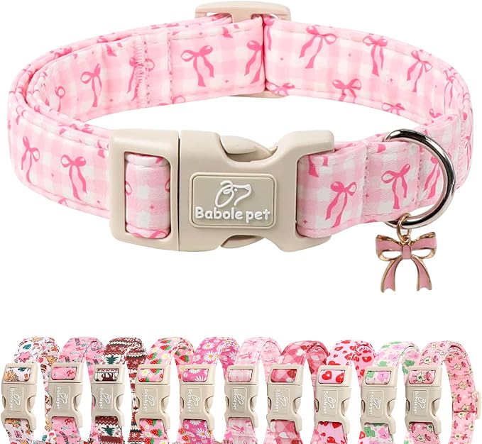 Girl Dog Collar for Medium Dogs by Babolepet