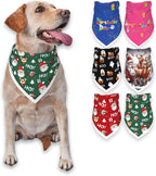 Christmas Dog Bandanas Santa Claus Dogs Scarf by PAPIAMENPET