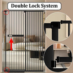 WAOWAO 71" Extra Tall Cat Pet Gate 29.92-37.79" Wide Pressure Mounted Walk - Image 6