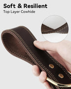 Joytale Leather Dog Collar for Small Dogs, Genuine Solid Sturdy Leather for - Image 5