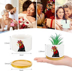 Window Garden Rooster Planter Pots, Rooster Gifts - Image 4