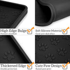 Ptlom Pet Placemat for Dog and Cat, Waterproof Non-Slip Silicone Feeding Bowl - Image 4