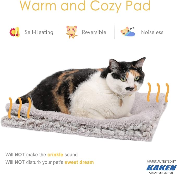 Self Heating Cat Pad Self Warming Bed 27.5" x 18.5" Thermal Heated Cat Mat - Image 2